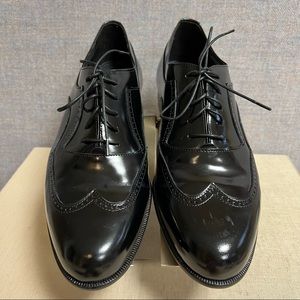 San Remo Men’s Black Leather Oxford Shoes Sz 9.5 M NIB